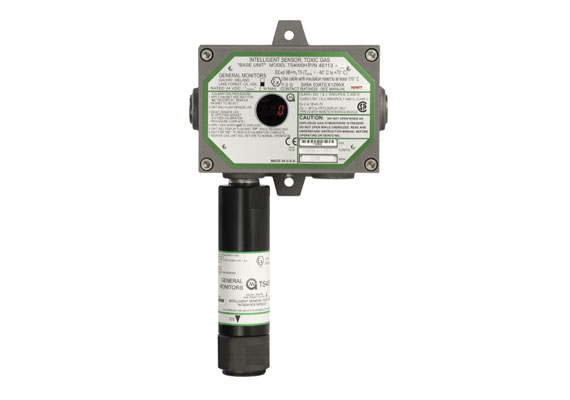 The TS4000H Intelligent Toxic Gas Detector continuously monitors a variety of toxic gases in the ppm range or oxygen deficiency, delivering highly accurate detection and protection. The unit features one person calibration and virtually self-calibrates by simply activating a magnetic switch and applying gas. It provides status indication and alarm outputs. Configurations with relays, Modbus, and HART are available to meet many needs.